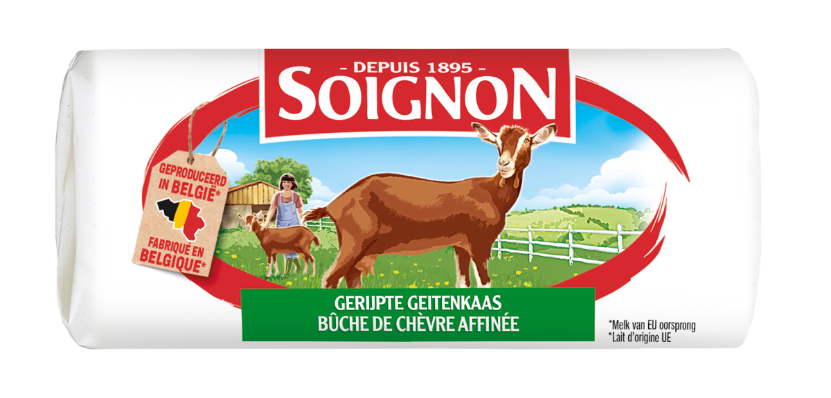 Ripened goat cheese log 150g, Made In Belgium