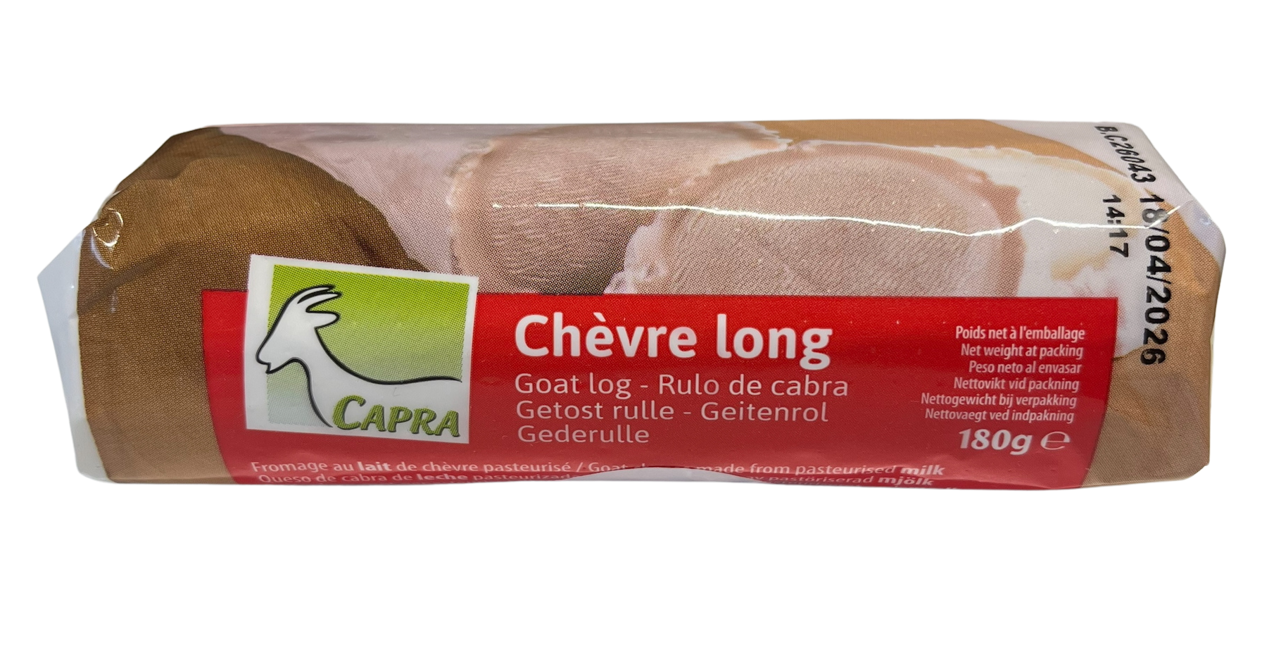Ripened goat cheese log
